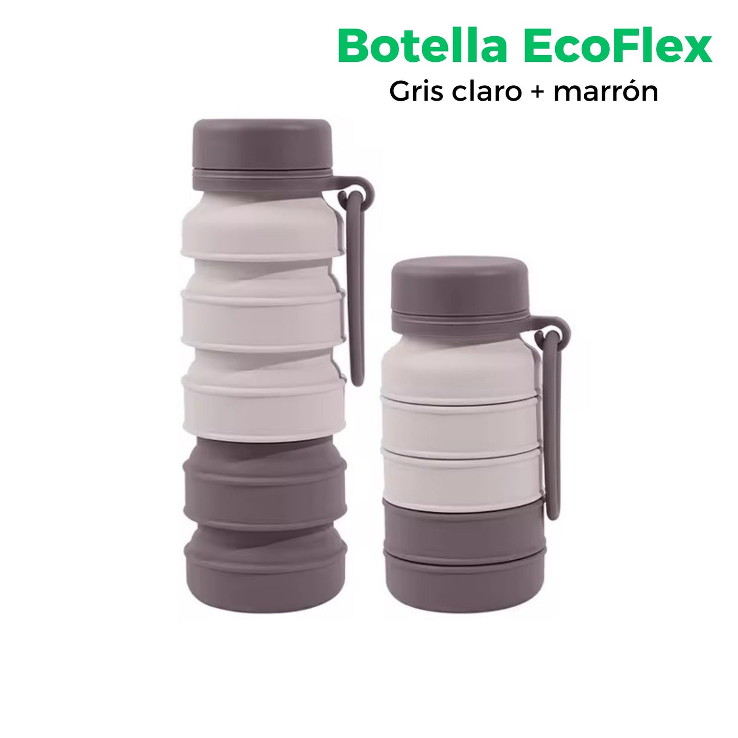 Práctica y elegante: La Botella EcoFlex lista para mantenerte hidratado en cualquier momento.