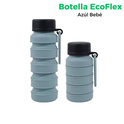 Práctica y elegante: La Botella EcoFlex lista para mantenerte hidratado en cualquier momento.