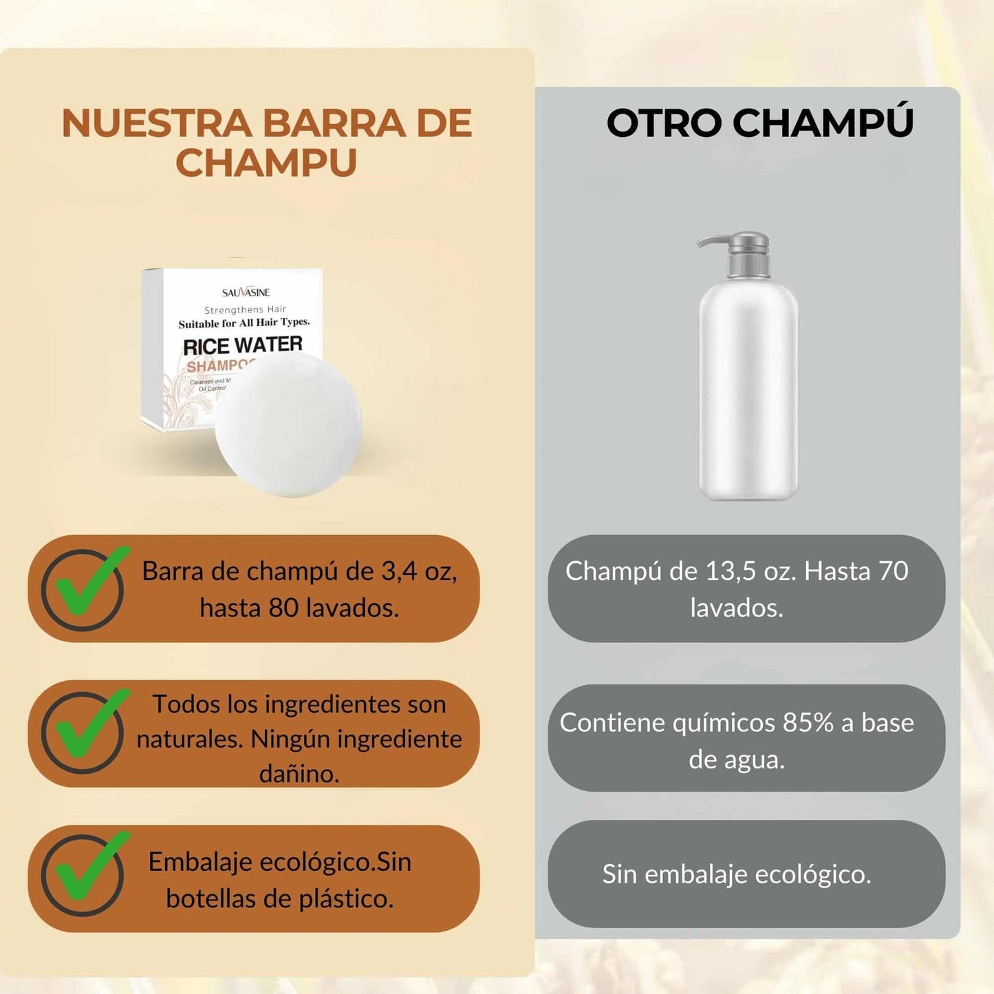 EcoFortaleza Champú Sólido de Agua de Arroz 🌾✨

Nutre, fortalece y revitaliza tu cabello con ingredientes naturales. ¡Tu melena más fuerte y saludable comienza aquí! 💧🌟