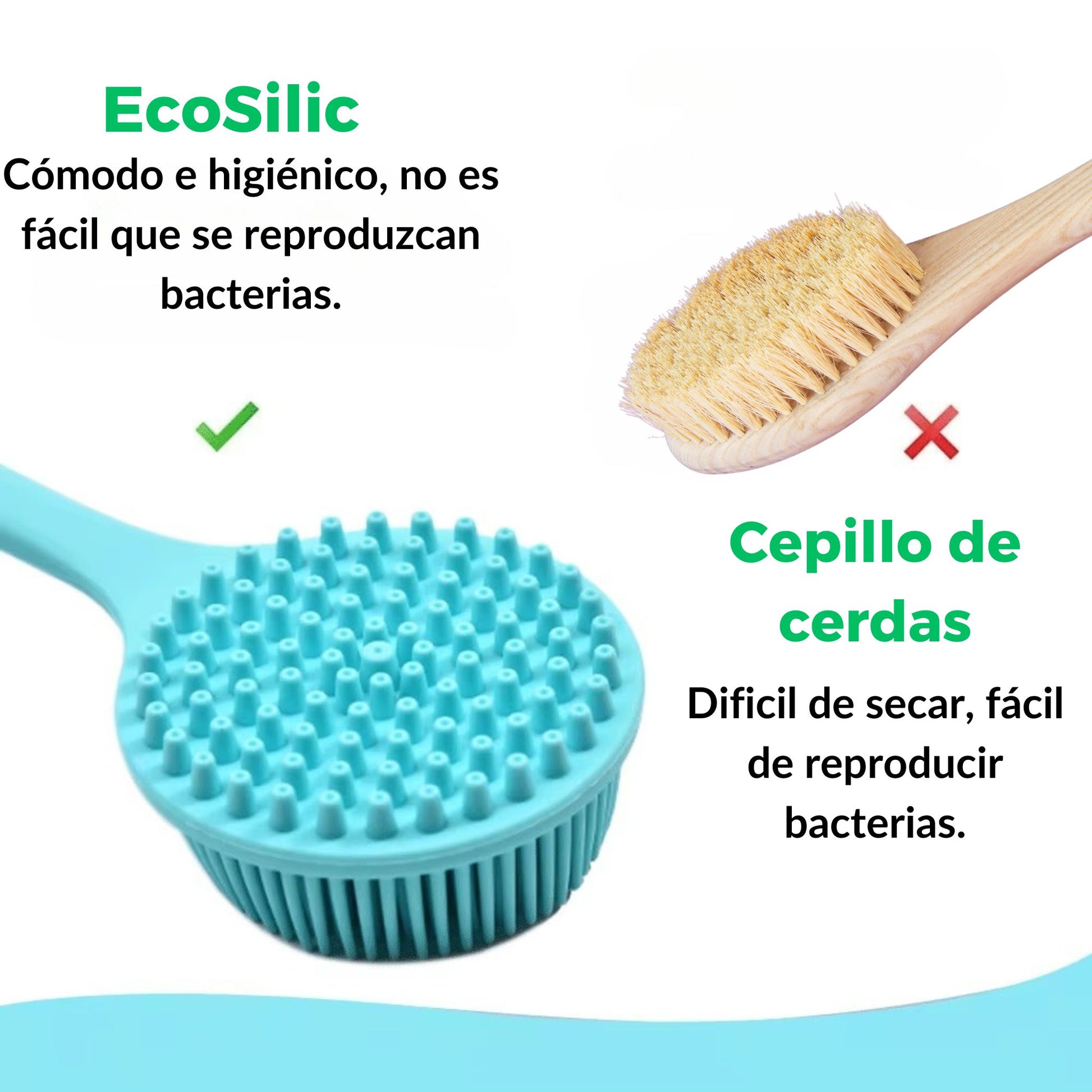 Cepillo Corporal EcoSilic: Cuida tu piel, cuida el planeta.