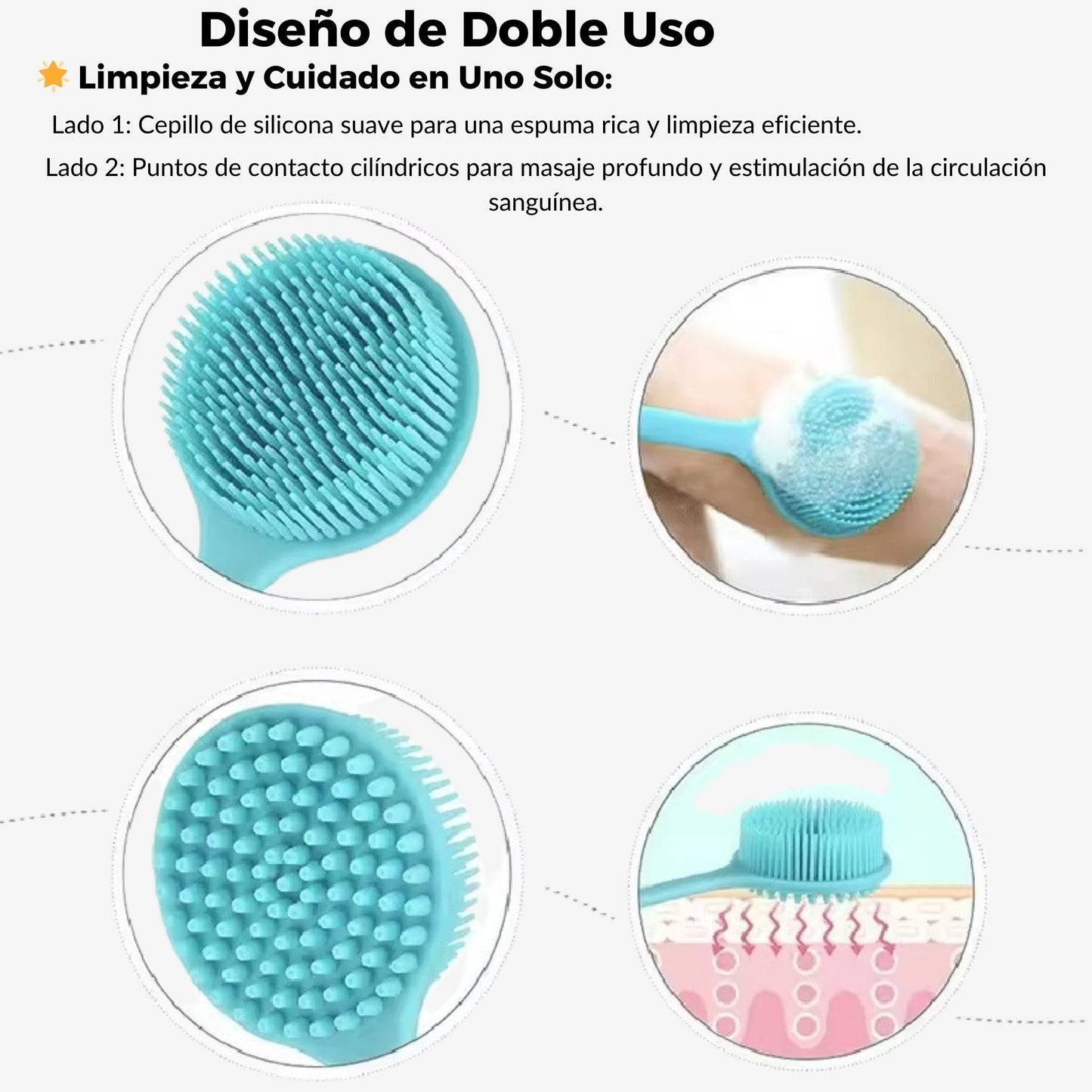 Cepillo Corporal EcoSilic: Cuida tu piel, cuida el planeta.