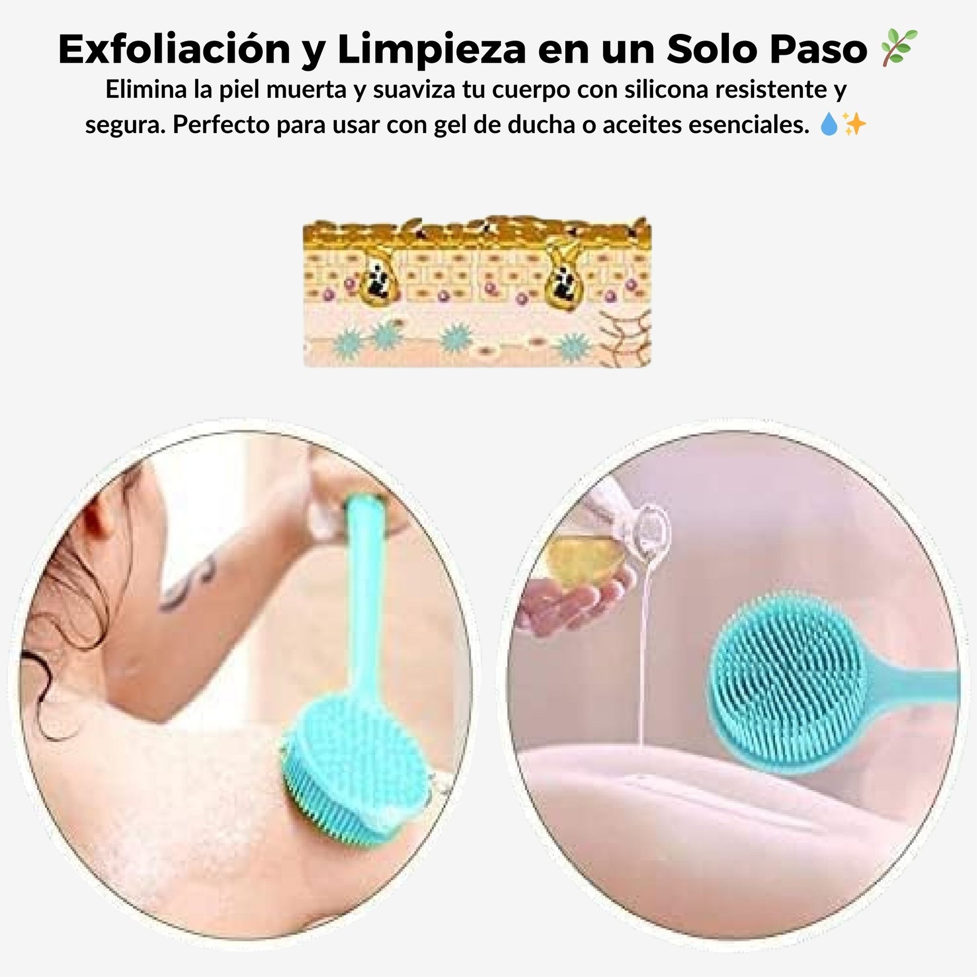 Cepillo Corporal EcoSilic: Cuida tu piel, cuida el planeta.