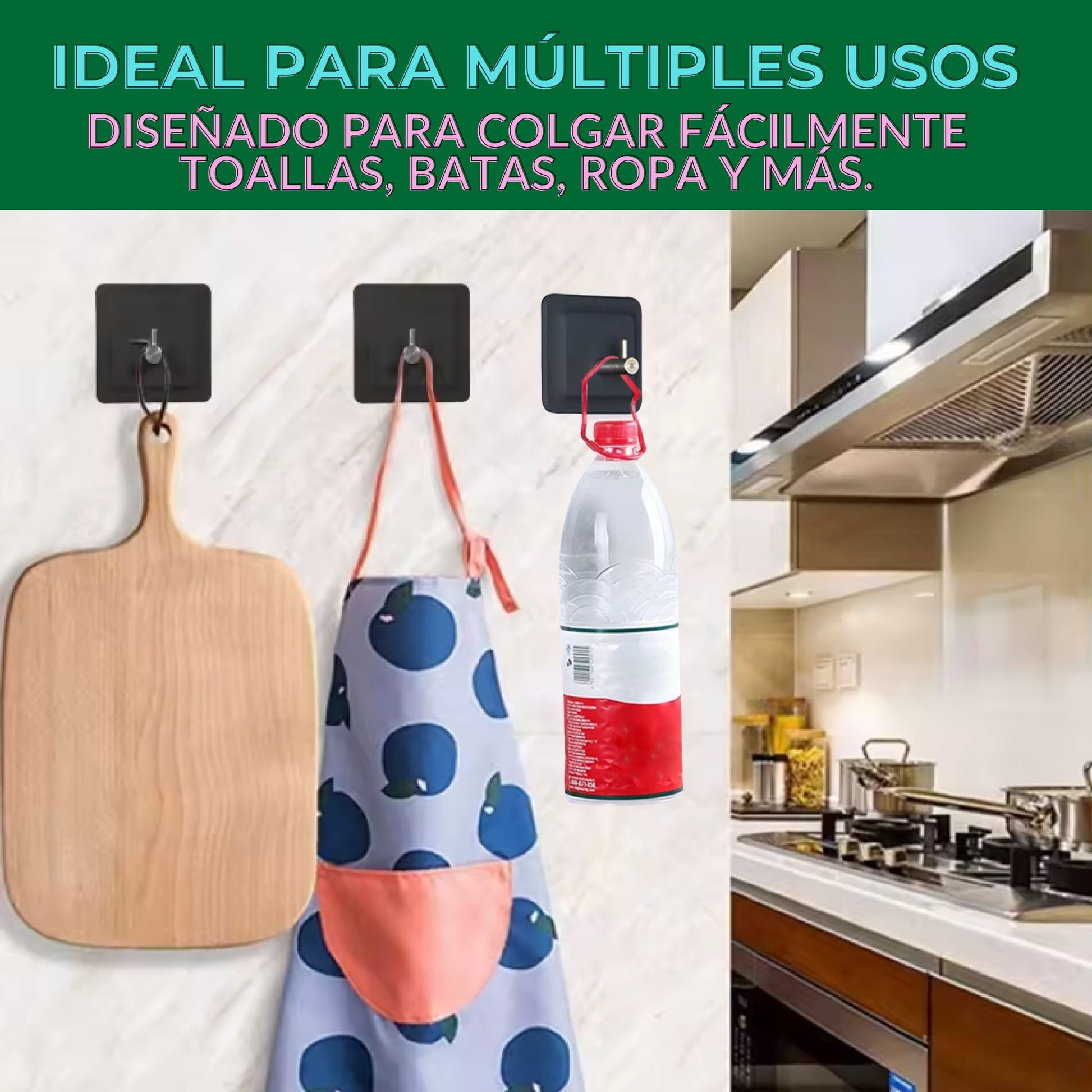 "Gancho EcoHook para baño, fabricado en silicona y acero inoxidable, ofrece una solución práctica y elegante para organizar tu espacio de forma duradera y eficiente."